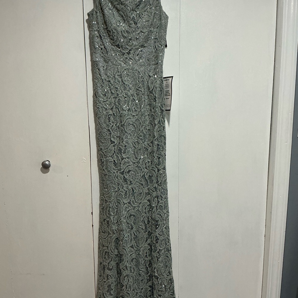 Speechless Gray Lace Maxi Dress
